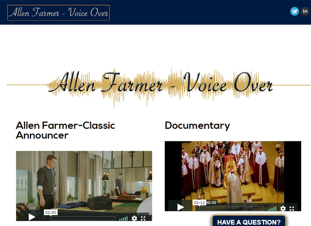 Allen Farmer • Voice Actor Website